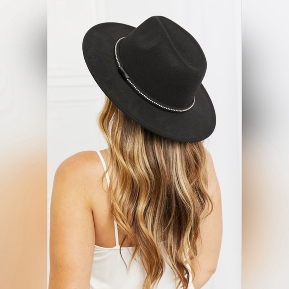 Fame Bring It Back Black Fedora Hat - Picture 3 of 10